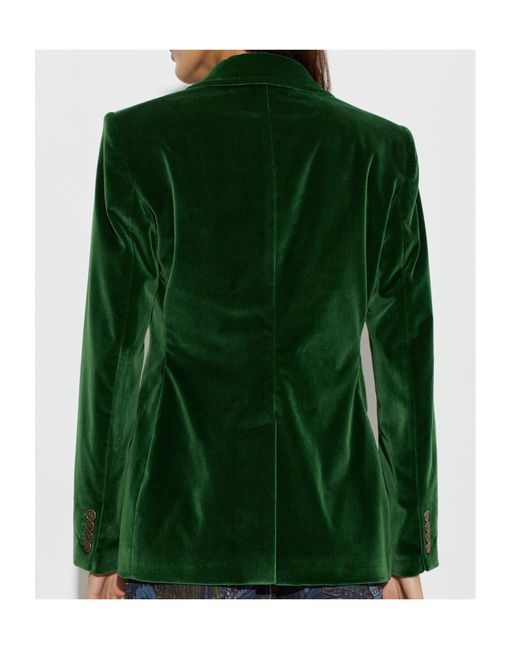 Etro Green Velvet Jacket