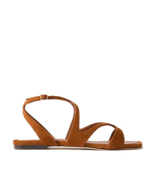 Jimmy Choo Brown Ayla Flat Sandals