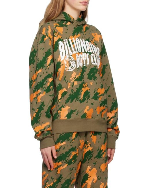 BBCICECREAM Green Camouflage-Printed Long-Sleeved Hoodie for men