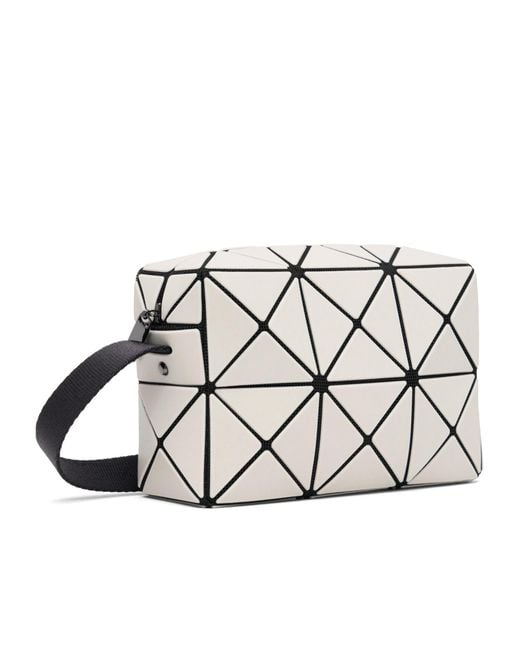 Issey Miyake White Cuboid Geometric-Panel Mini Bag