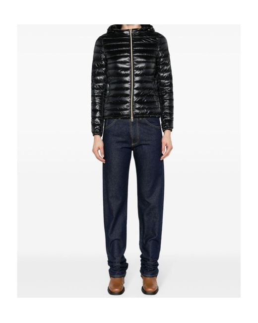 Herno Black Zip-Up Hooded Down Jacket