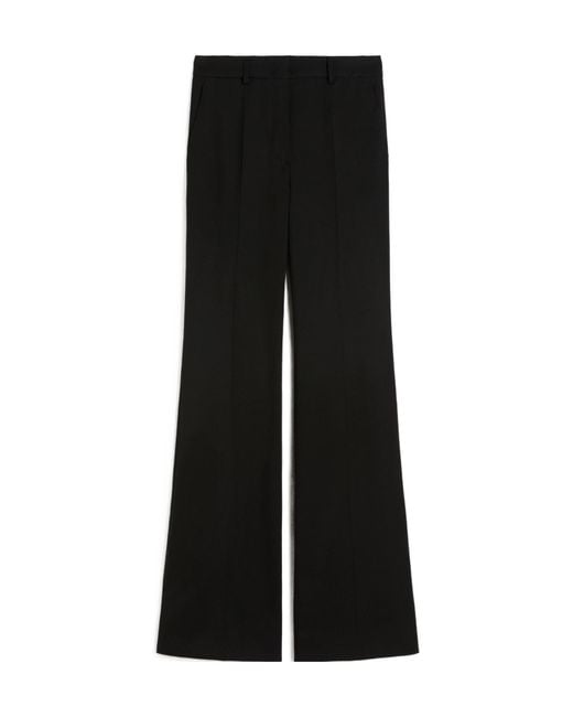 Sportmax Black Flared Casual Pants