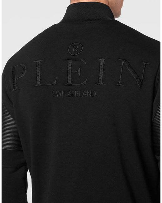 Philipp Plein Black Long-Sleeved Sportswear And Trouser Sets for men