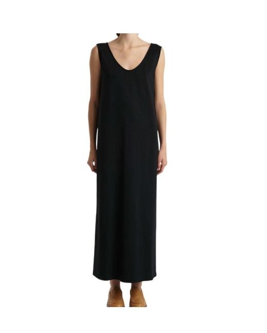 Khaite Black Round Neck Dress