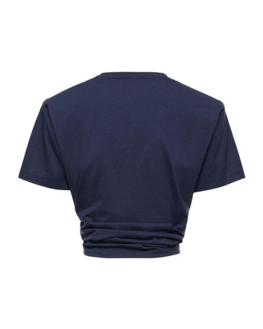 Magda Butrym Blue Knotted T-Shirt