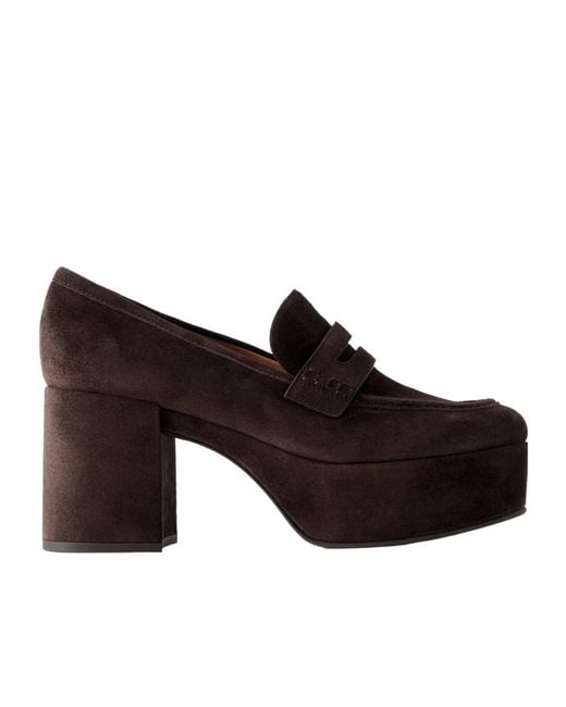 Gianvito Rossi Brown Jenna 35 Suede Platform Pumps