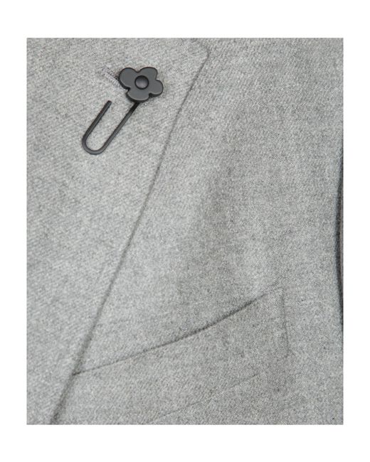 Lardini Gray Single-Breasted Tailored Blazer for men