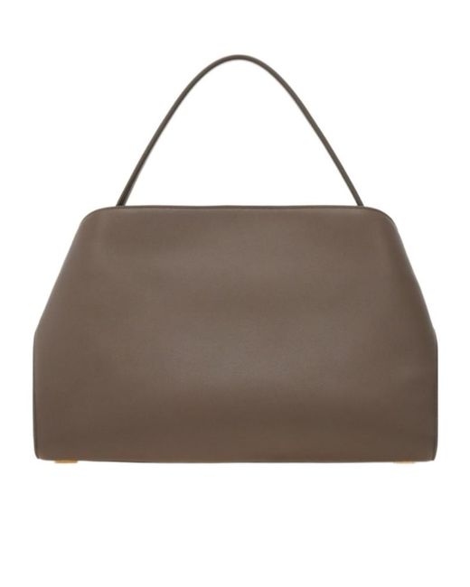 Ferragamo Brown Hug Soft Bicolor Shoulder Bag (L)