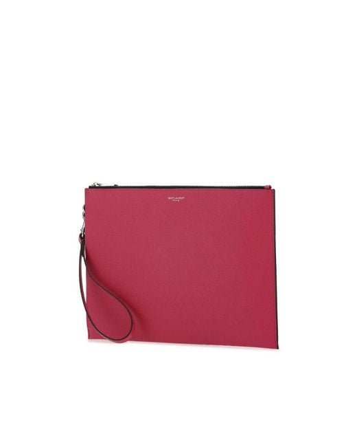 Saint Laurent Red Zipped Tablet Holder for men