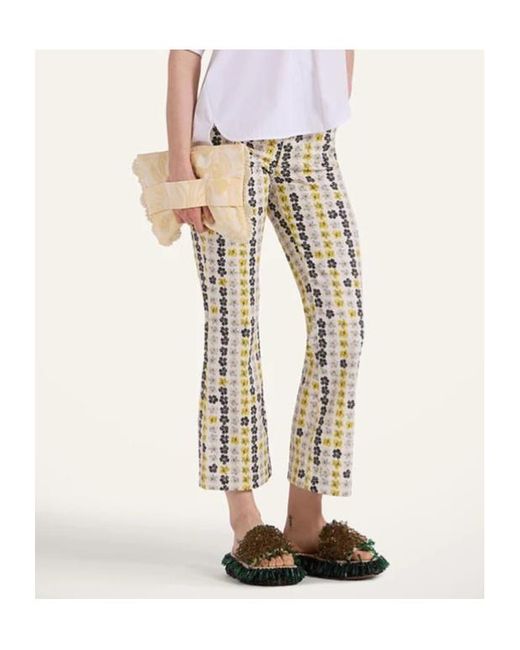 LaDoubleJ White The Cropped Flare Jean