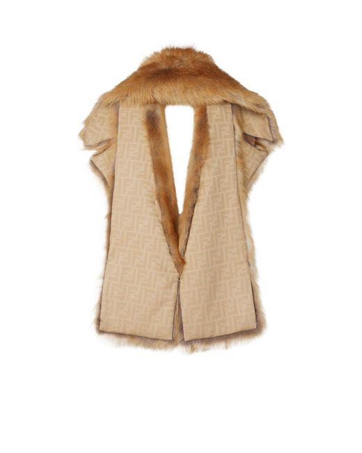 Fendi Brown Wraparound Maxi Scarf