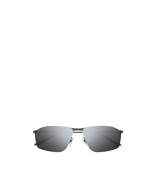 Balenciaga White Eyewear Rectangle-Frame Sunglasses for men