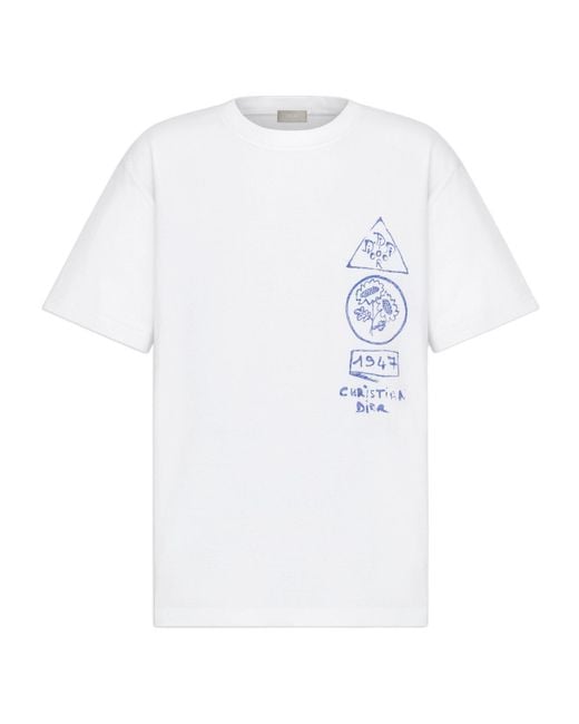 Dior And Hylton Nel T-Shirt, Relaxed Fit in White for Men | Lyst