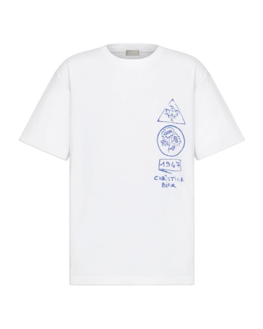 Dior And Hylton Nel T-Shirt, Relaxed Fit in White for Men | Lyst