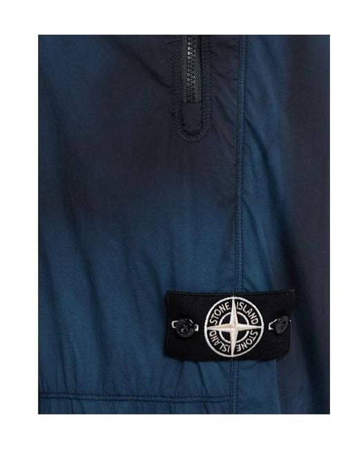 Stone Island Blue Elastic Waist Casual Pants for men