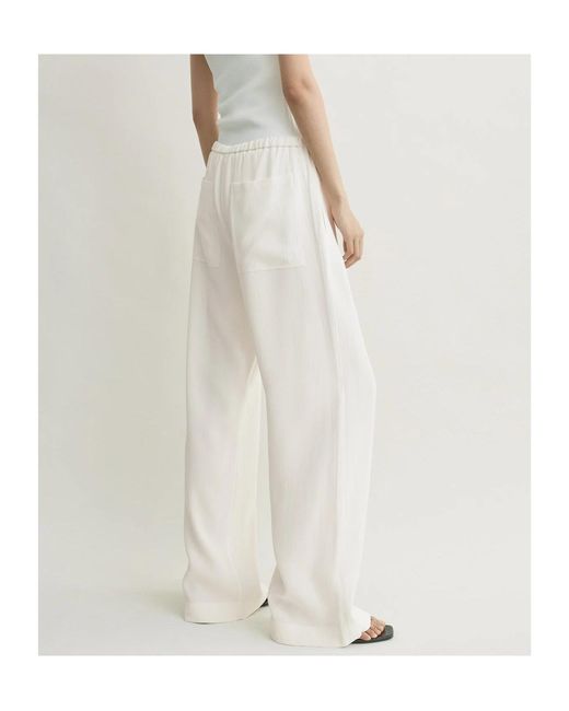 Totême  White Drawstring-Fastening Trousers
