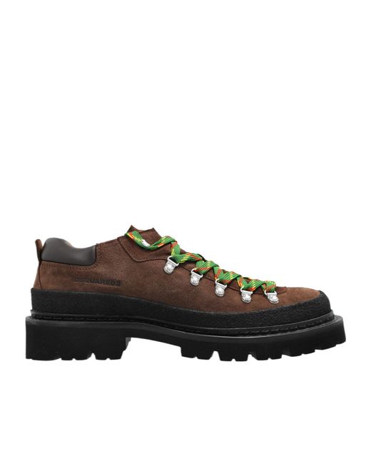 DSquared² Brown Lace-Up Casual Shoes for men