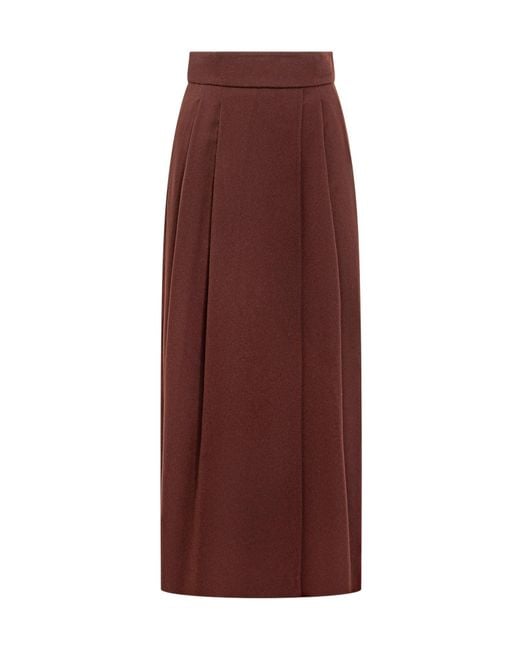Max Mara Purple Zattera Pleated Maxi Skirt