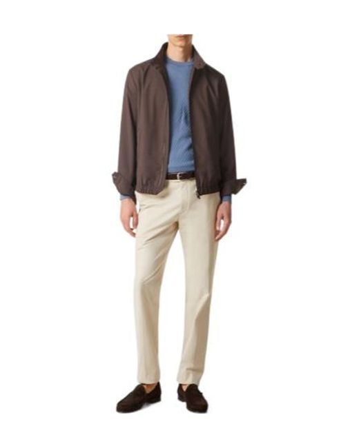 Canali Brown High-Neck Zip Jacket for men