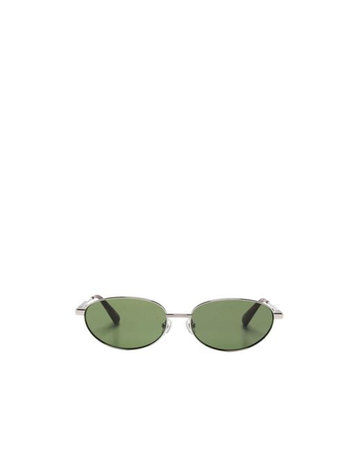 Jacquemus Green Oval-Frame Sunglasses for men