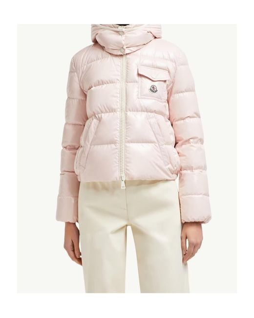 Moncler Natural Long-Sleeved Down Jacket