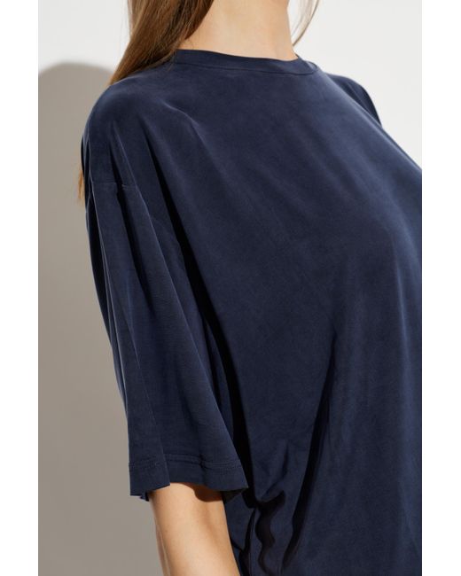 IRO Blue Crew Neck Short-Sleeved T-Shirt