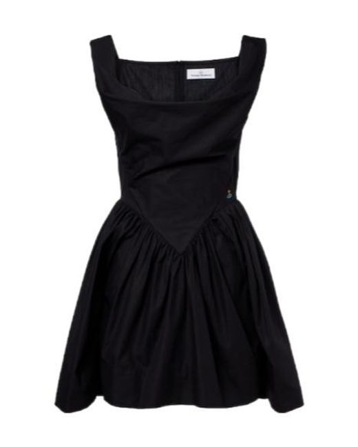 Vivienne Westwood Black Sunday Cotton Minidress