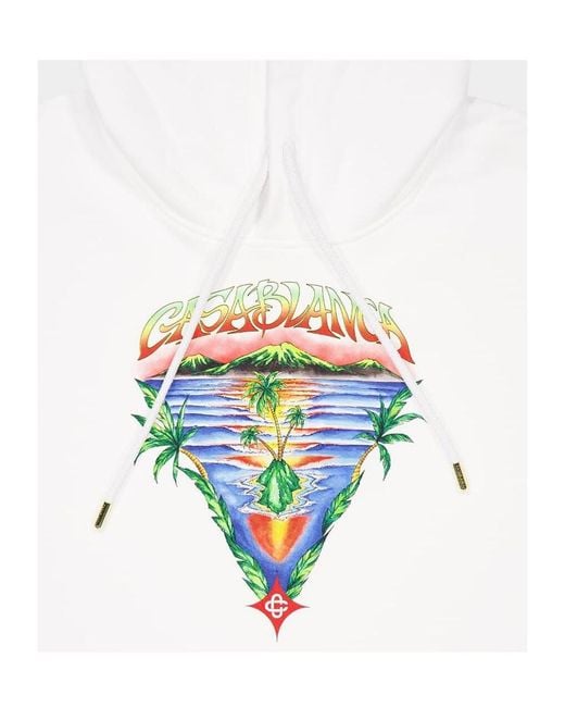 Casablanca White Triangle Graphic Hoodie for men