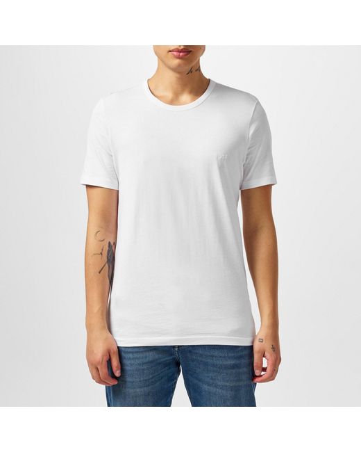 Boss White Neck T-Shirts for men