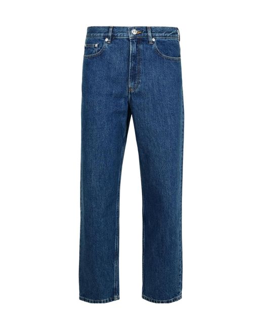 A.P.C. Blue Straight-Leg Slim-Cut Jeans for men