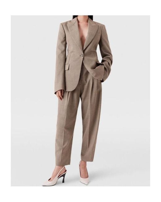 Stella McCartney Brown Checkered Blazer