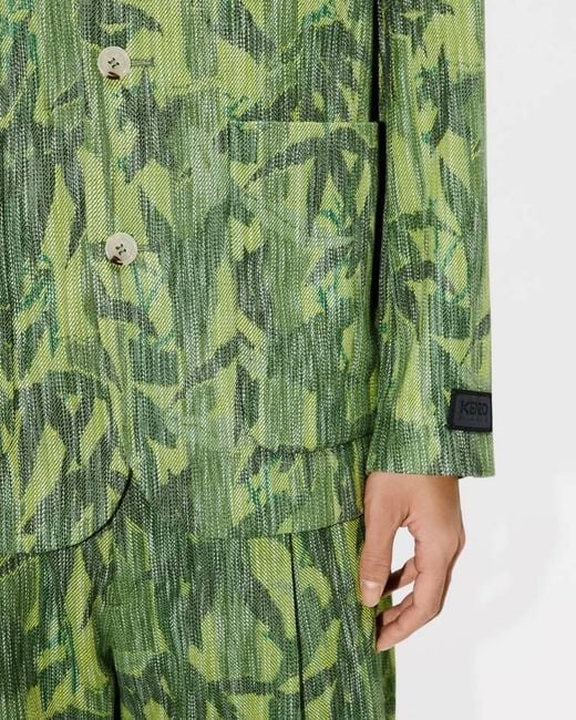 KENZO Green Chiku-Rin Camo' Tailored Jacket for men