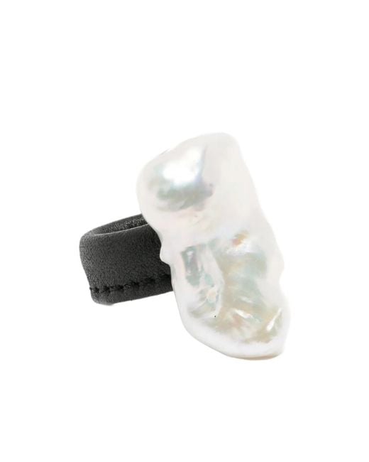 Monies White Baroque Rings