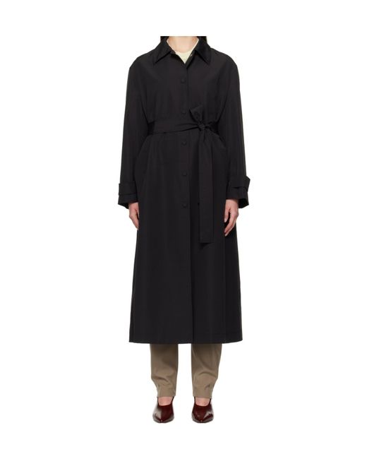 Rohe Black Belted Trench Coat