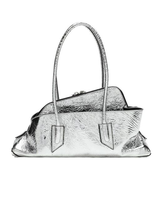 The Attico Metallic The La Passeggiata Small Top Handle Bag