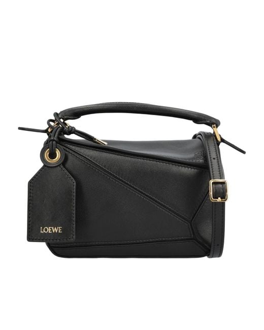 Loewe Black Featherlight Mini Puzzle Bag