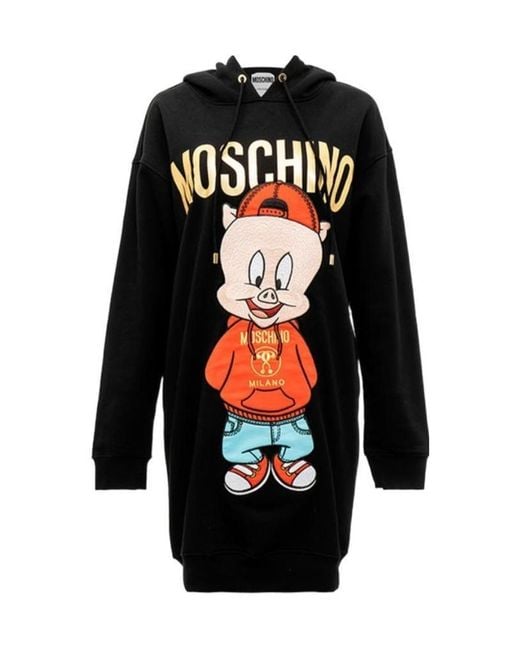 Moschino Black Logo Sweater Dress