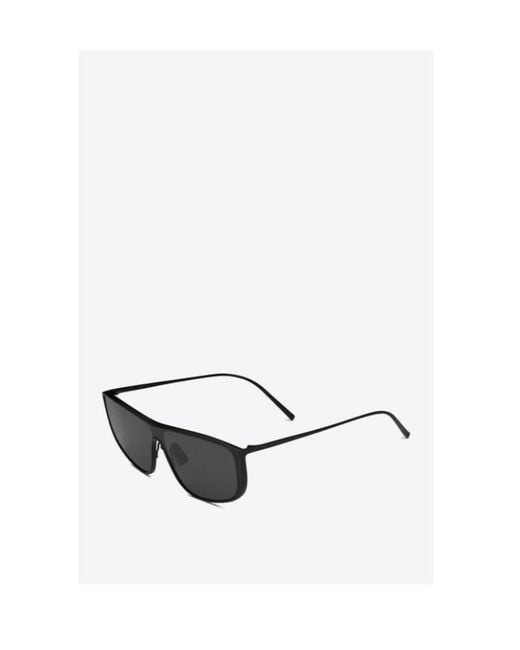 Saint Laurent Black Eyewear Sl605 Luna Rectangular Frame Sunglasses