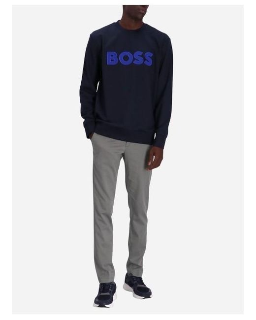 Boss Gray Straight Casual Pants for men