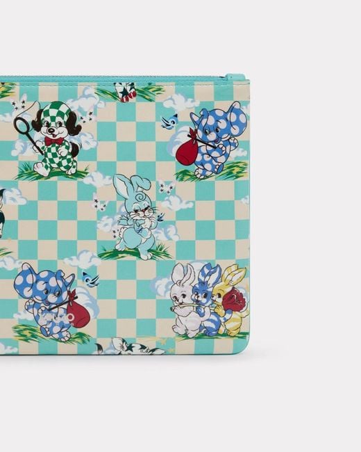KENZO Blue Cartoon' Pouch for men