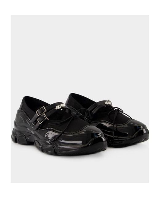 Simone Rocha Black Round Toe Flat Shoes