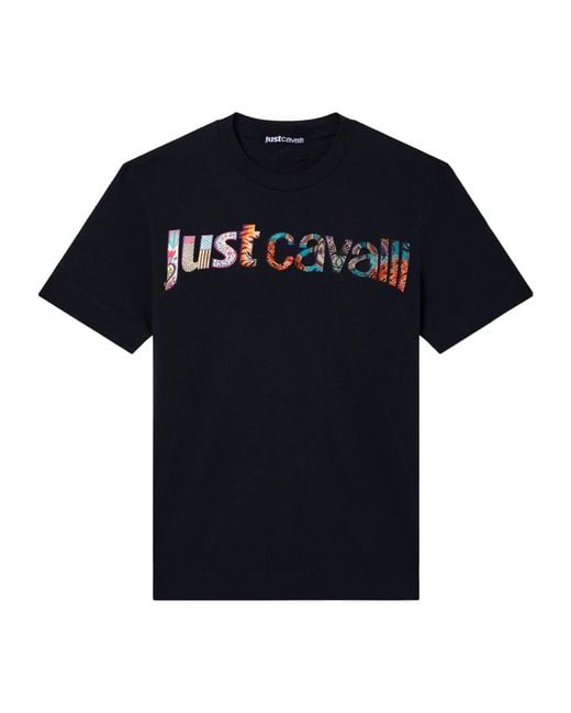 Just Cavalli Black Logo Print T-Shirt