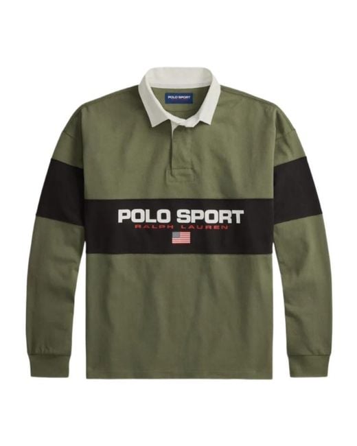 Polo Ralph Lauren Green Logo-Print Polo Shirt for men