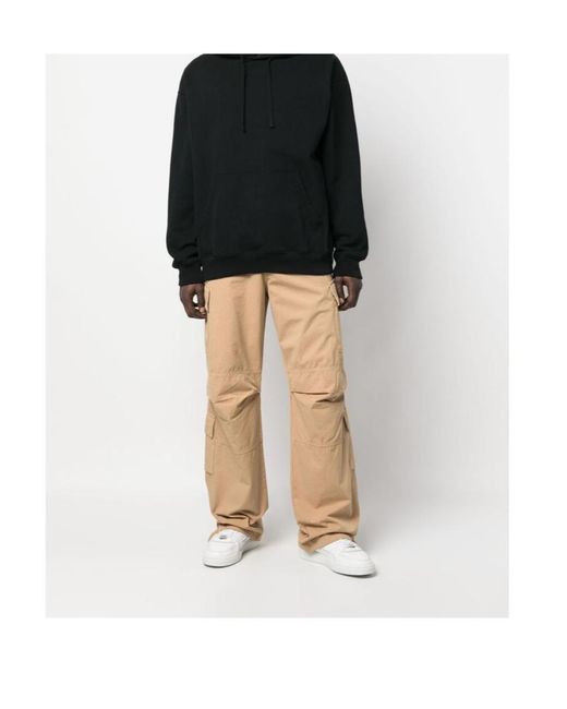 DARKPARK Natural Wide-Leg Drawstring Cargo Trousers for men