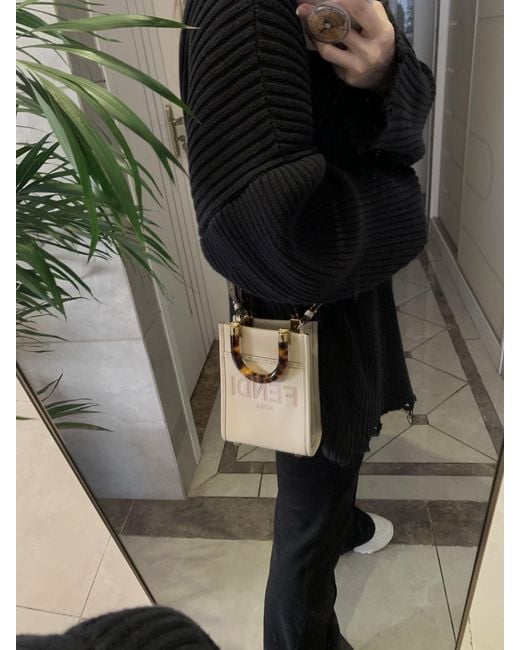 Fendi Natural Dove- Leather Mini-Bag