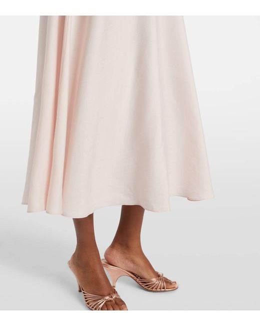 Posse Multicolor Perla Lace-Trimmed Midi Dress