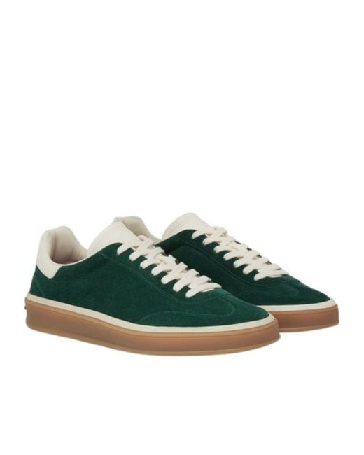 Loro Piana Green Low-Top Lace-Up Sneakers