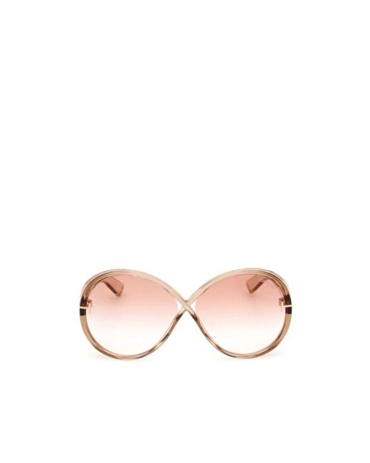 Tom Ford Pink Eyewear Edie Oversized Sunglasses for men