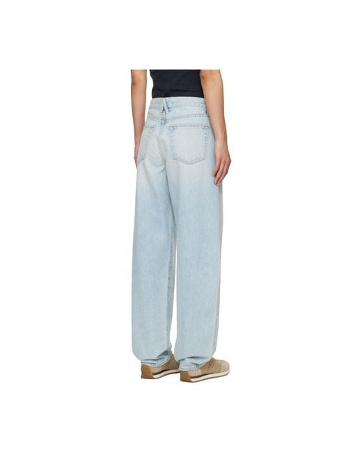 SLVRLAKE Denim Blue Ella Mid-Rise Denim Trousers