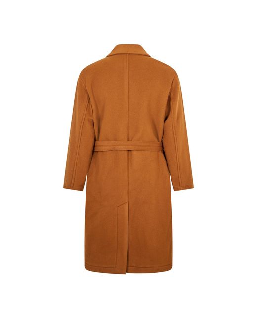 Boss Brown Stylish Minimalist Long Overcoat for men